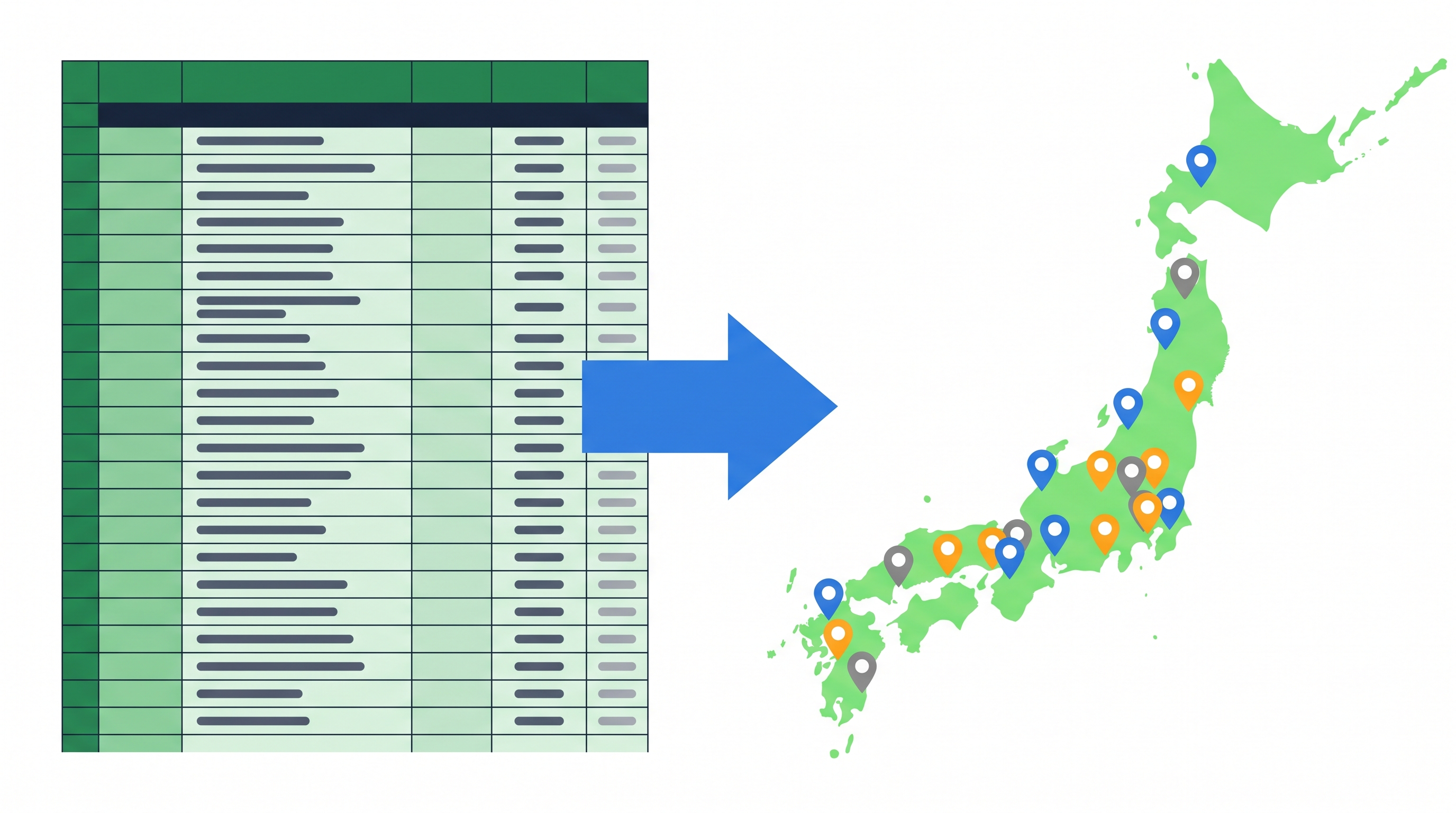 住所一覧と地図型顧客管理の違い